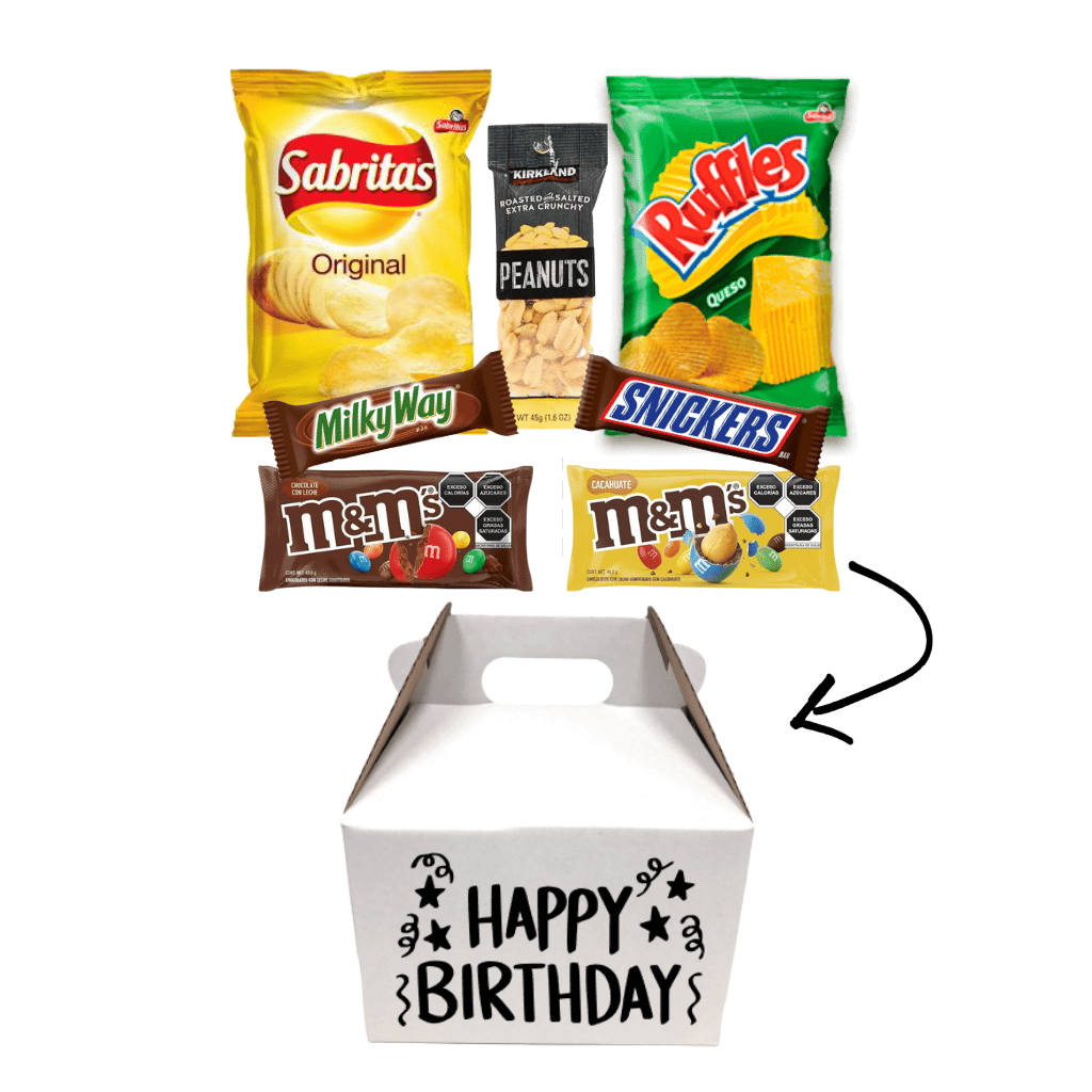 Birthday balloons + lunch box