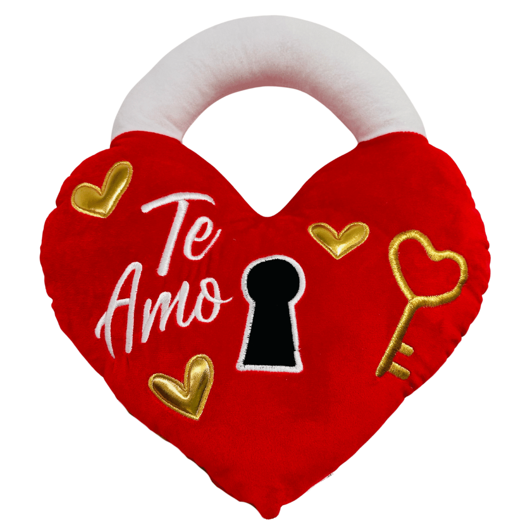 Corazón candado cojín (rojo)