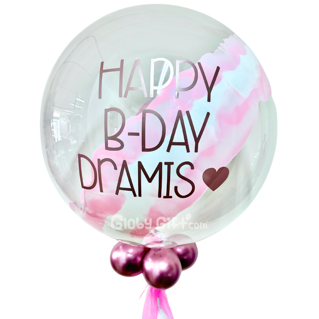 Globo bubbles burbuja con pintura personalizado con vinil servicio a domicilio en Monterrey