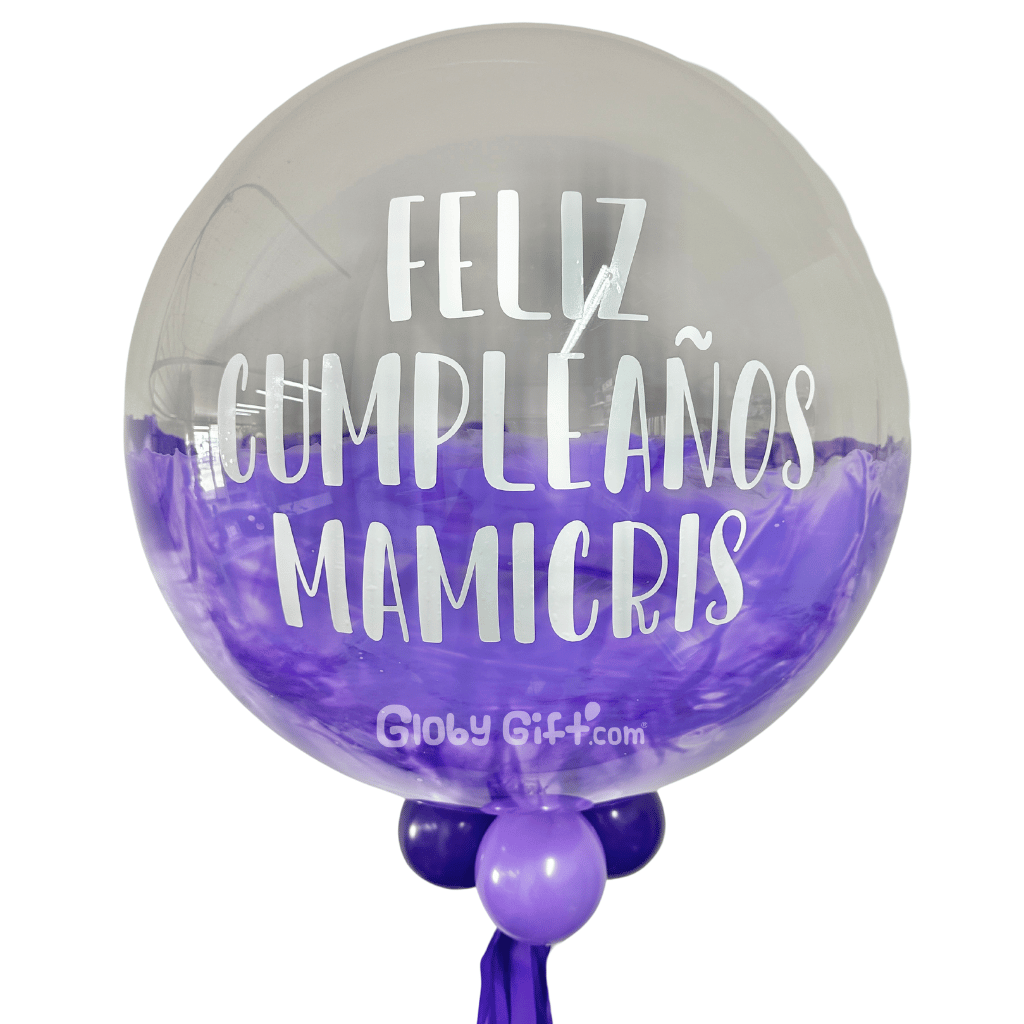 Globo bubbles burbuja con pintura personalizado con vinil servicio a domicilio en Monterrey