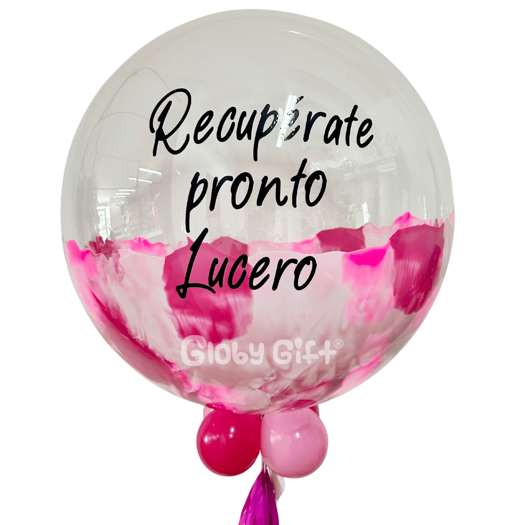 Globo bubbles burbuja con pintura personalizado con vinil servicio a domicilio en Monterrey
