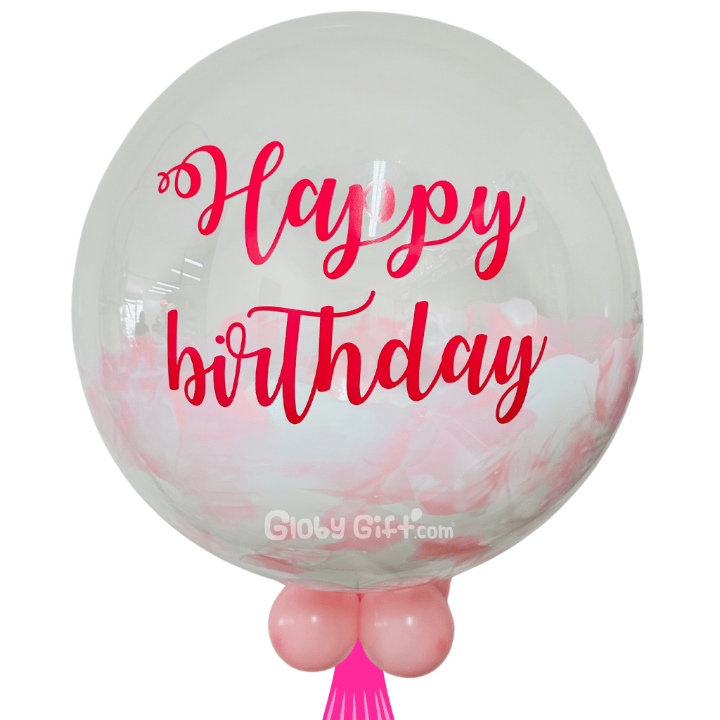 Globo bubbles burbuja con pintura personalizado con vinil servicio a domicilio en Monterrey
