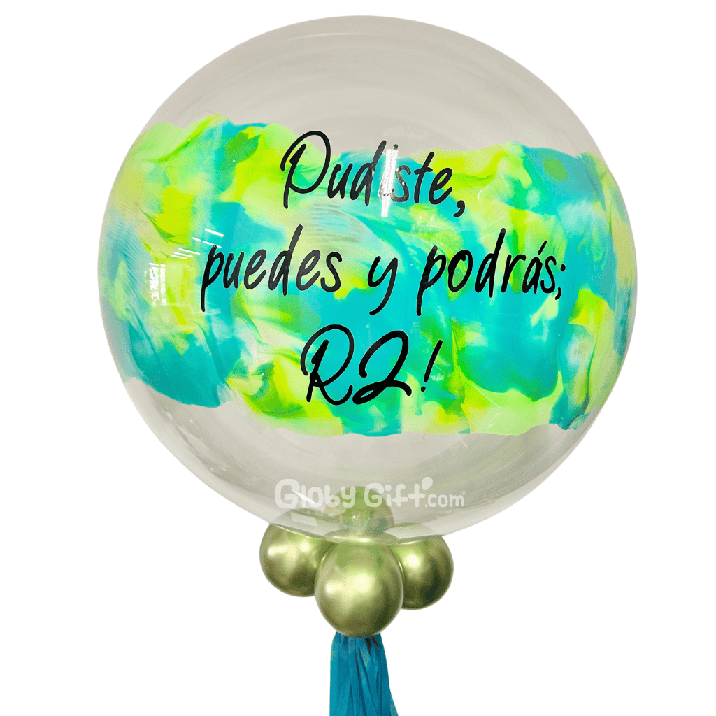 Globo burbuja alíviate pronto recupérate pronto globo personalizado. Servicio a domicilio en Monterrey.