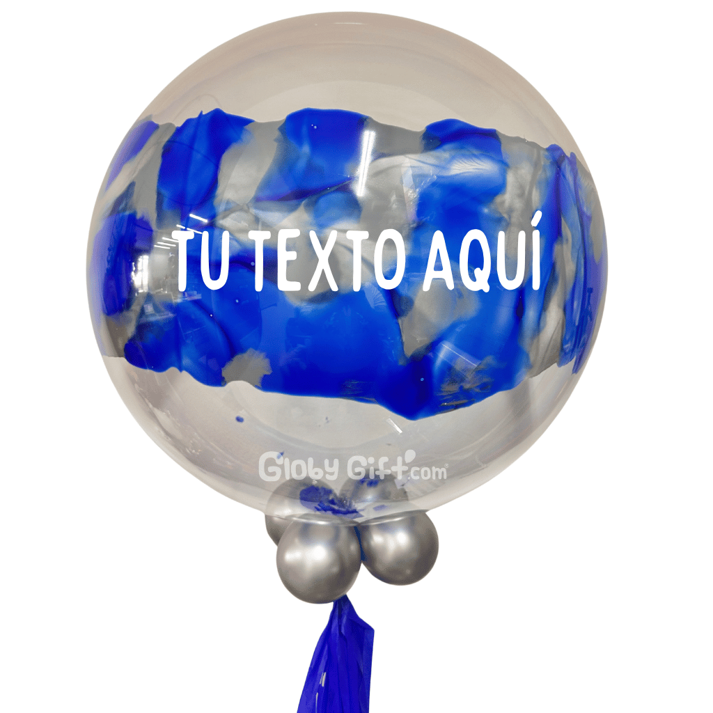 Globo bubbles burbuja cumpleaños con pintura personalizado con vinil servicio a domicilio en Monterrey