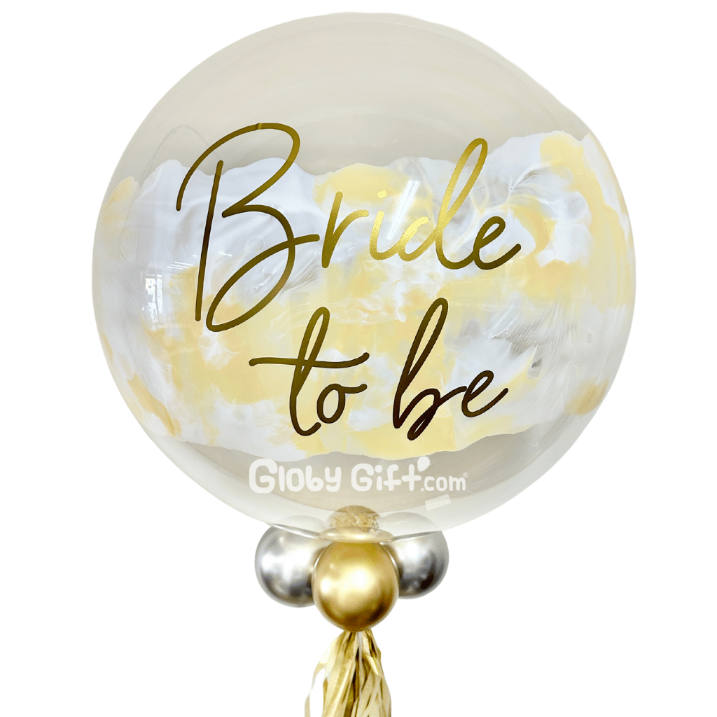 Globo burbuja personalizado bride to be despedida de soltera novia. Servicio a domicilio en Monterrey.