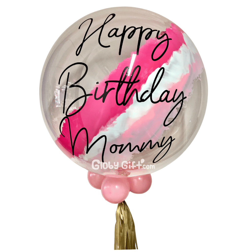 Globo bubbles burbuja con pintura personalizado con vinil servicio a domicilio en Monterrey