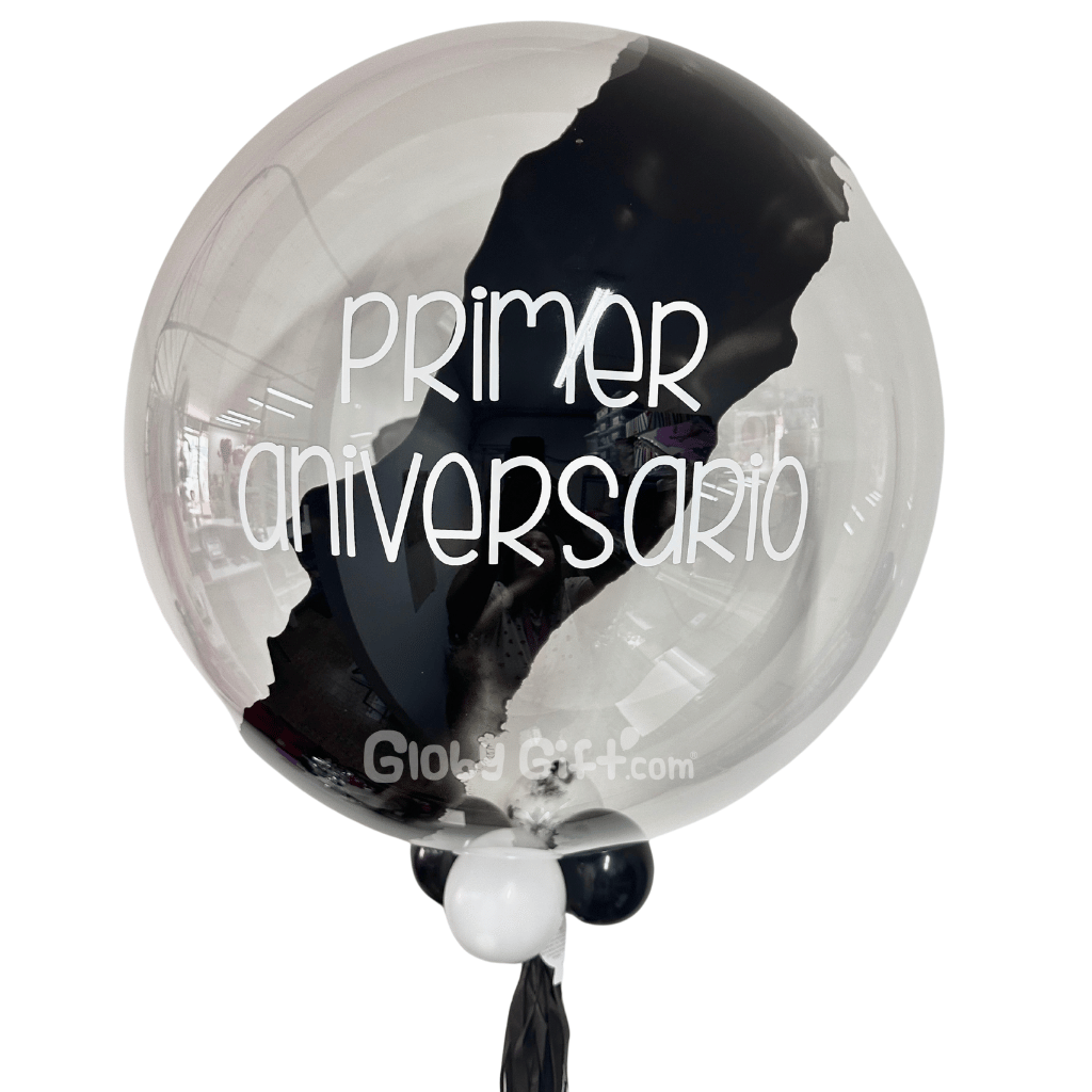 Globo bubbles burbuja con pintura personalizado con vinil servicio a domicilio en Monterrey