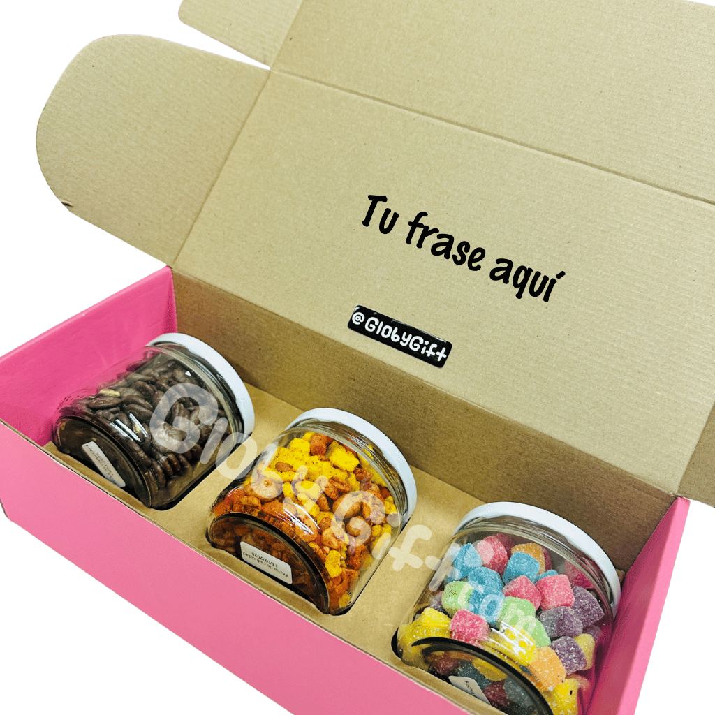 Giftbox caja de regalo candy giftbox candy box con dulces y botanas personalizada. Servicio a domicilio en Monterrey.