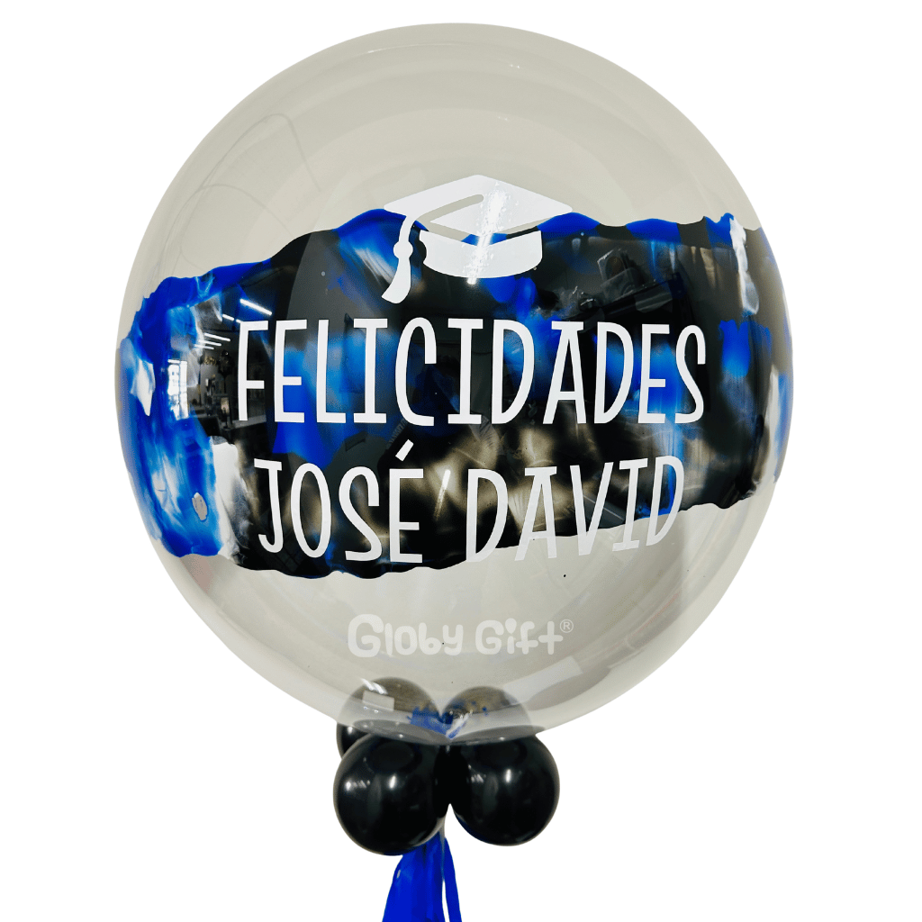 Globo burbuja personalizado graduación. Servicio a domicilio en Monterrey.