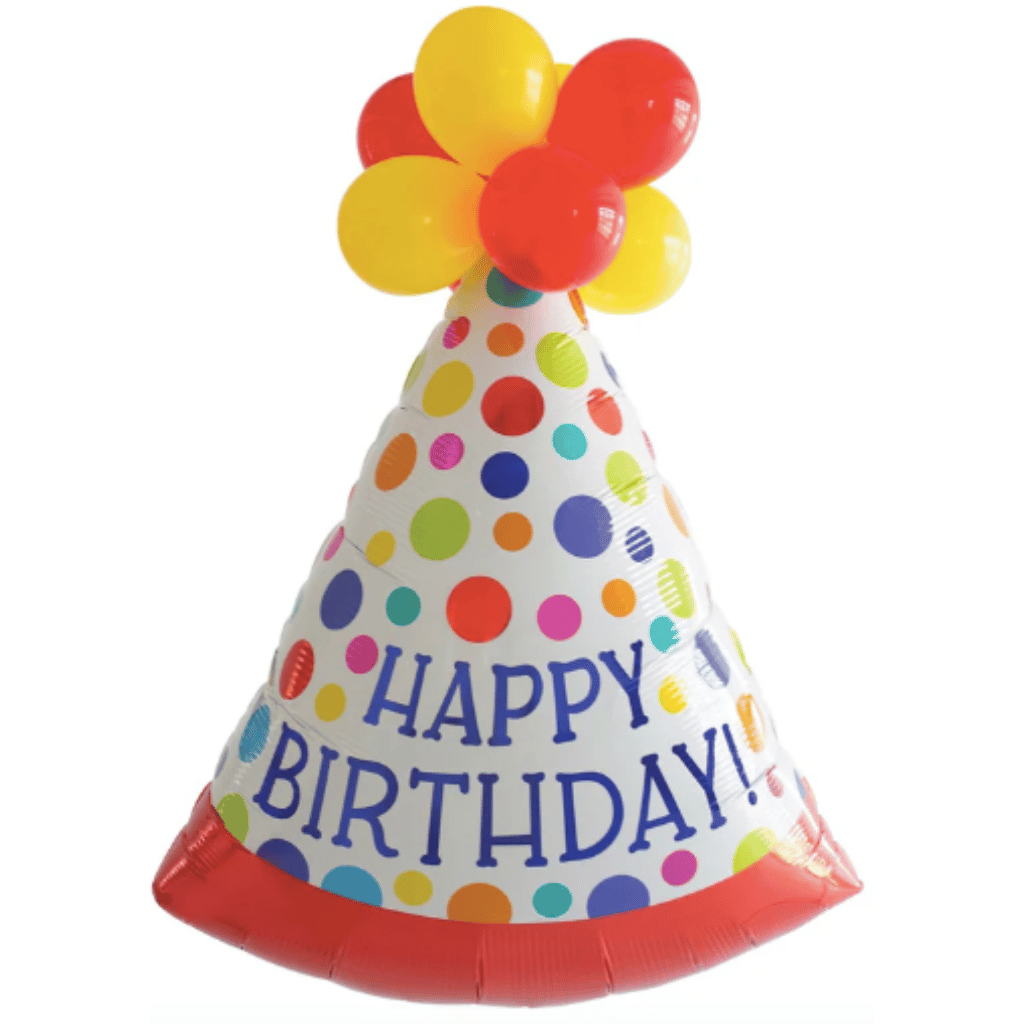 Globo 37" Party hat birthday latex accented