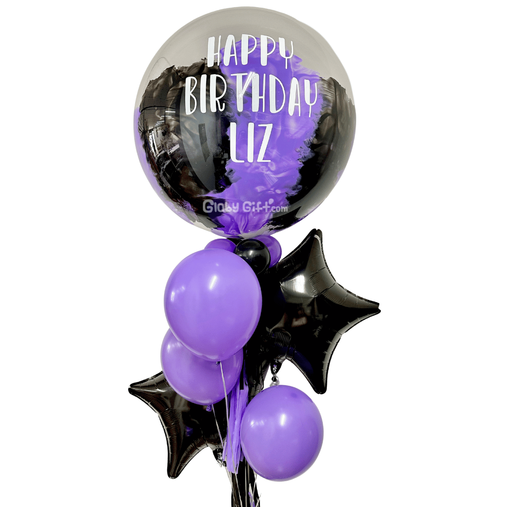 Bouquet ramillete de globos burbuja personalizado. Servicio a domicilio en Monterrey.