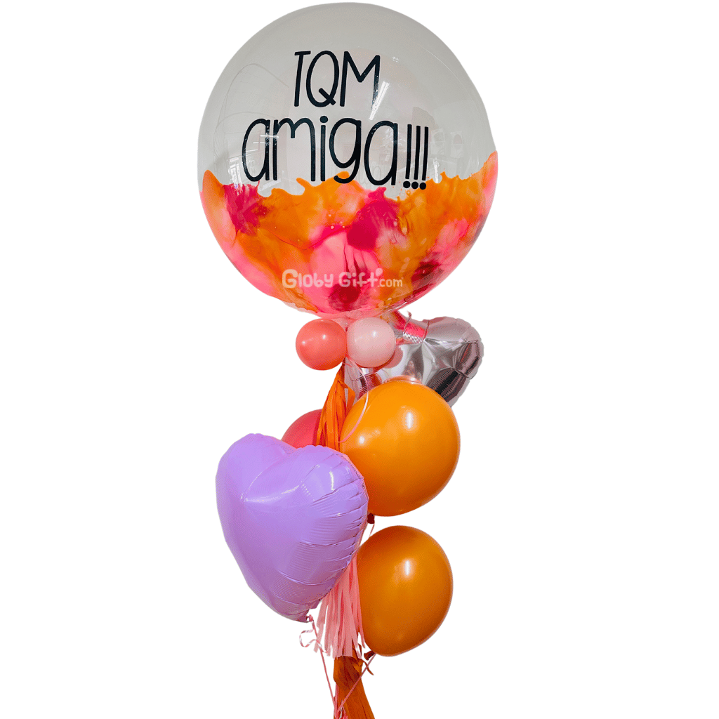 Bouquet ramillete de globos burbuja personalizado. Servicio a domicilio en Monterrey.