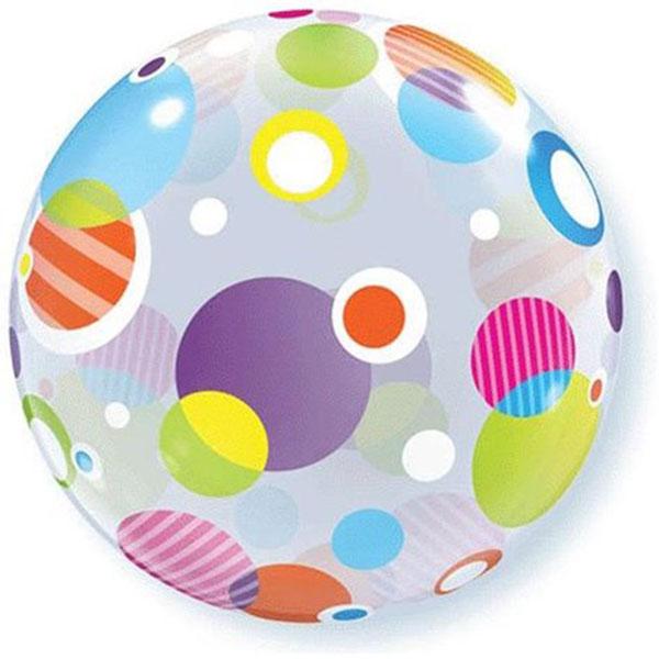 Globo burbuja 22" polka dots