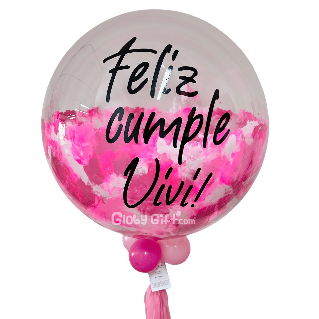 Globo bubbles burbuja con pintura personalizado con vinil servicio a domicilio en Monterrey