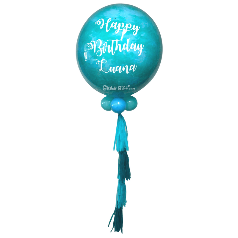 Globo bubbles burbuja con pintura personalizado con vinil servicio a domicilio en Monterrey