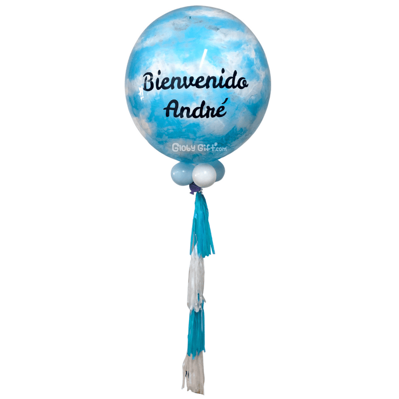 Globo bubbles burbuja con pintura personalizado con vinil servicio a domicilio en Monterrey