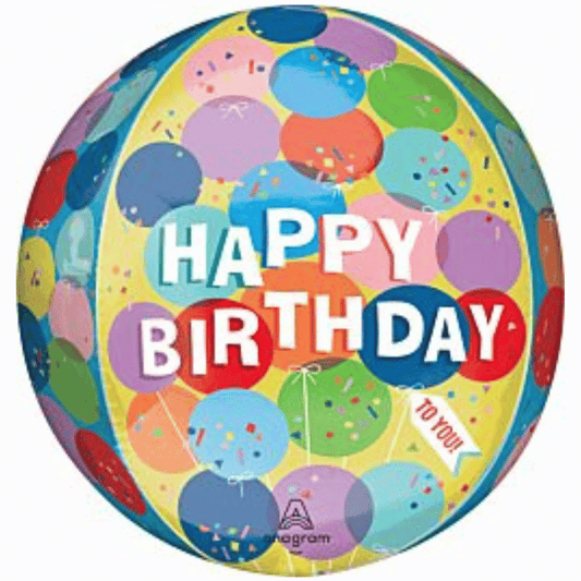Globo orbz happy birthday sunny balloons