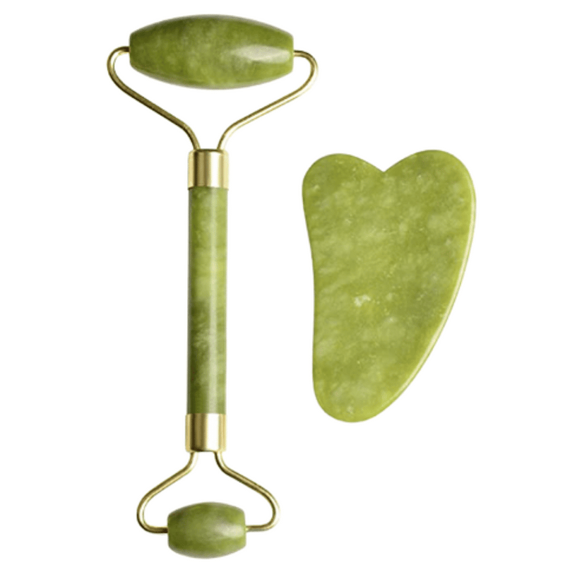 Rodillo y gua sha facial