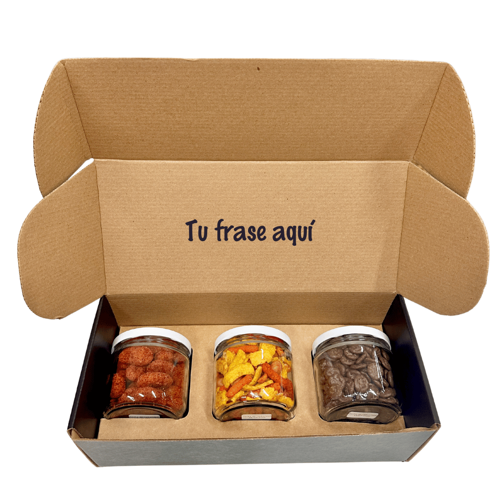 Giftbox caja personalizada con dulces y botanas globos de cumpleaños. Servicio a domicilio en Monterrey.