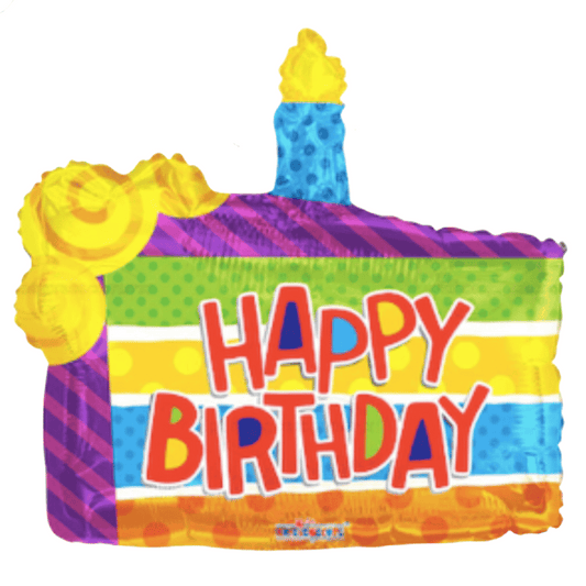 Globo 36" Birthday slice of cake