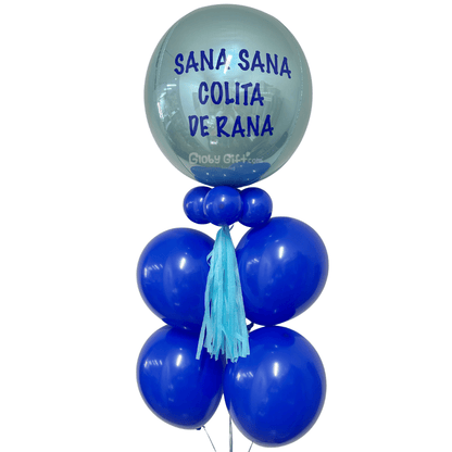 Arreglo de globos orbz esfera personalizado. Servicio a domicilo en Monterrey.