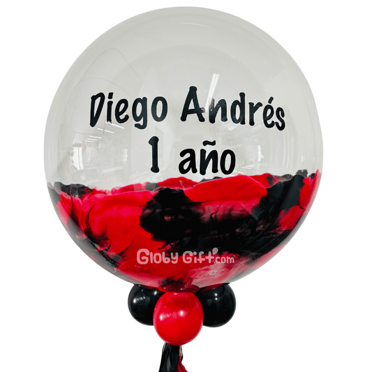 Globo bubbles burbuja con pintura personalizado con vinil servicio a domicilio en Monterrey