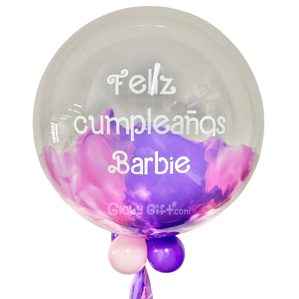Globo bubbles burbuja con pintura personalizado con vinil servicio a domicilio en Monterrey