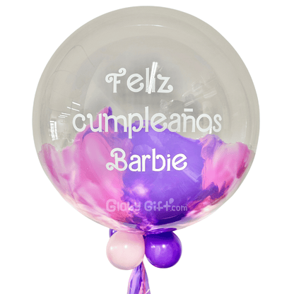 Globo bubbles burbuja con pintura personalizado con vinil servicio a domicilio en Monterrey