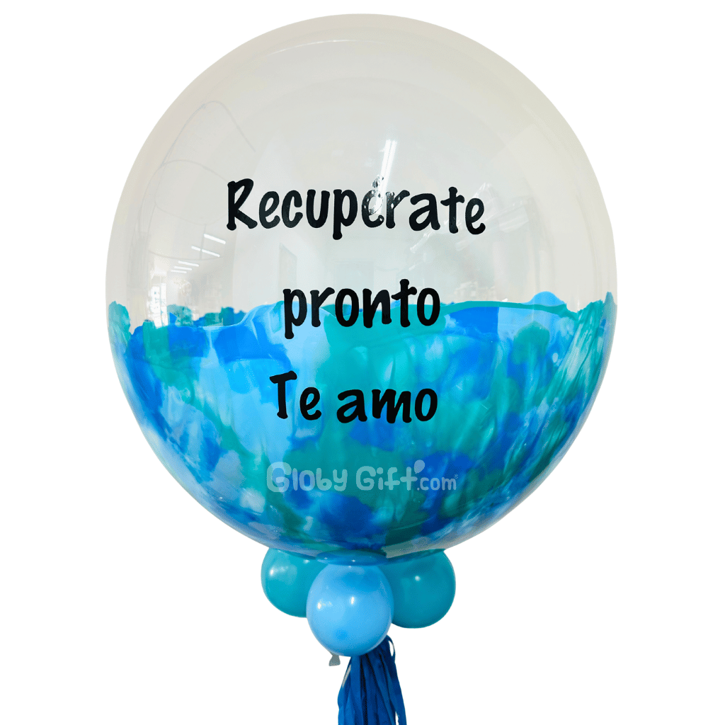 Globo bubbles burbuja con pintura personalizado con vinil servicio a domicilio en Monterrey