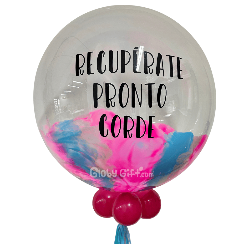 Globo bubbles burbuja con pintura personalizado con vinil servicio a domicilio en Monterrey