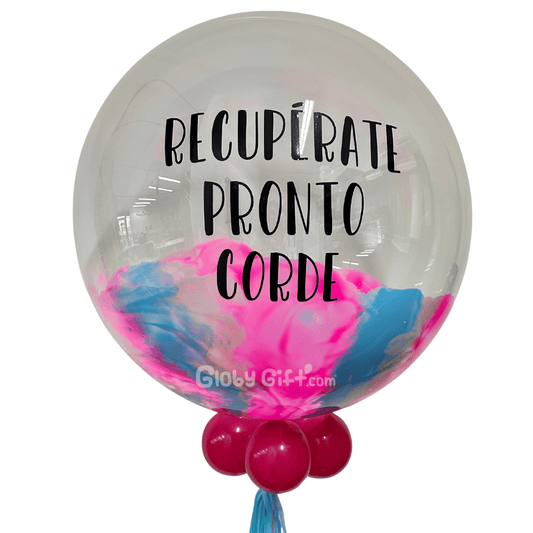 Globo bubbles burbuja con pintura personalizado con vinil servicio a domicilio en Monterrey