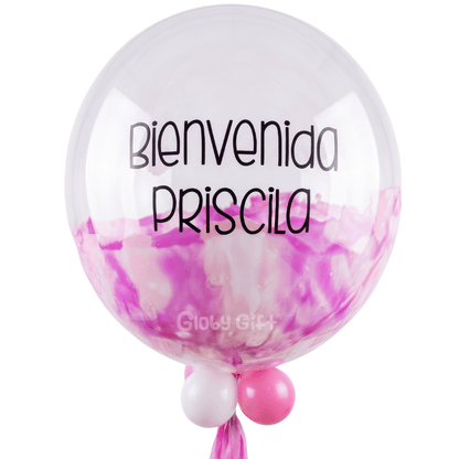 Globo bubbles burbuja con pintura personalizado con vinil servicio a domicilio en Monterrey