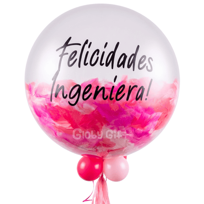 Globo bubbles burbuja con pintura personalizado con vinil servicio a domicilio en Monterrey
