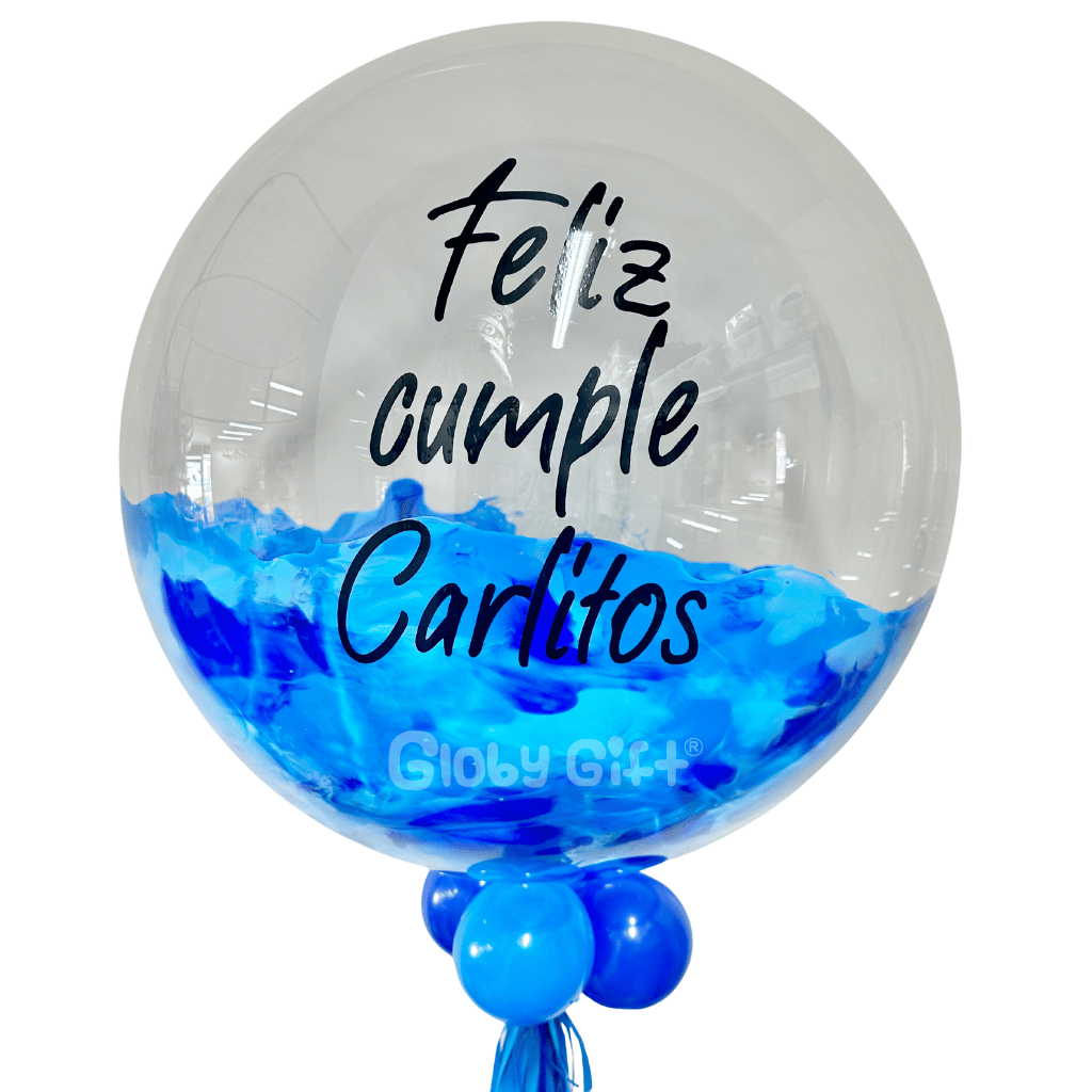 Globo bubbles burbuja con pintura personalizado con vinil servicio a domicilio en Monterrey