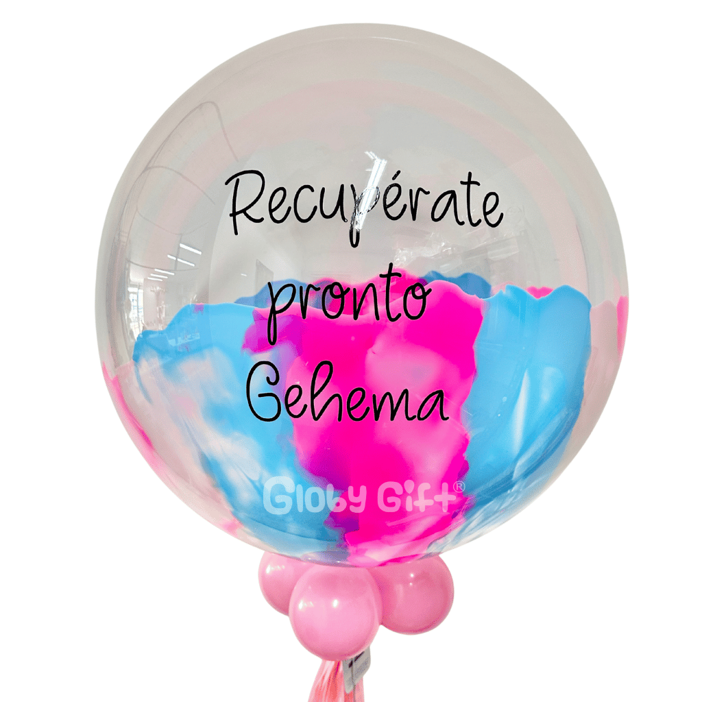 Globo bubbles burbuja con pintura personalizado con vinil servicio a domicilio en Monterrey