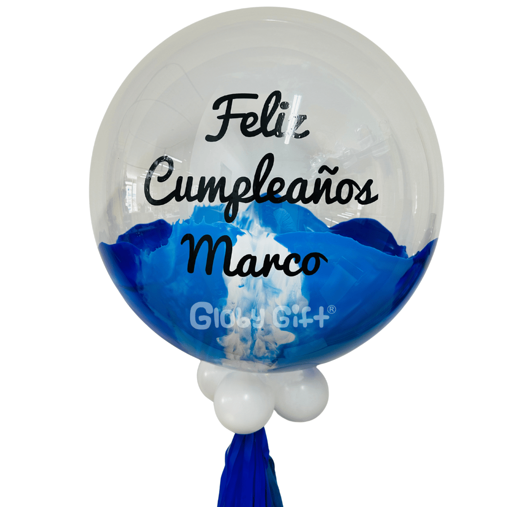 Globo bubbles burbuja con pintura personalizado con vinil servicio a domicilio en Monterrey