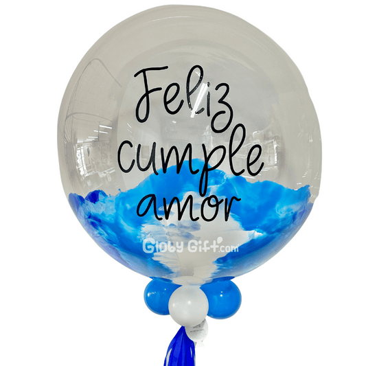 Globo bubbles burbuja con pintura personalizado con vinil servicio a domicilio en Monterrey