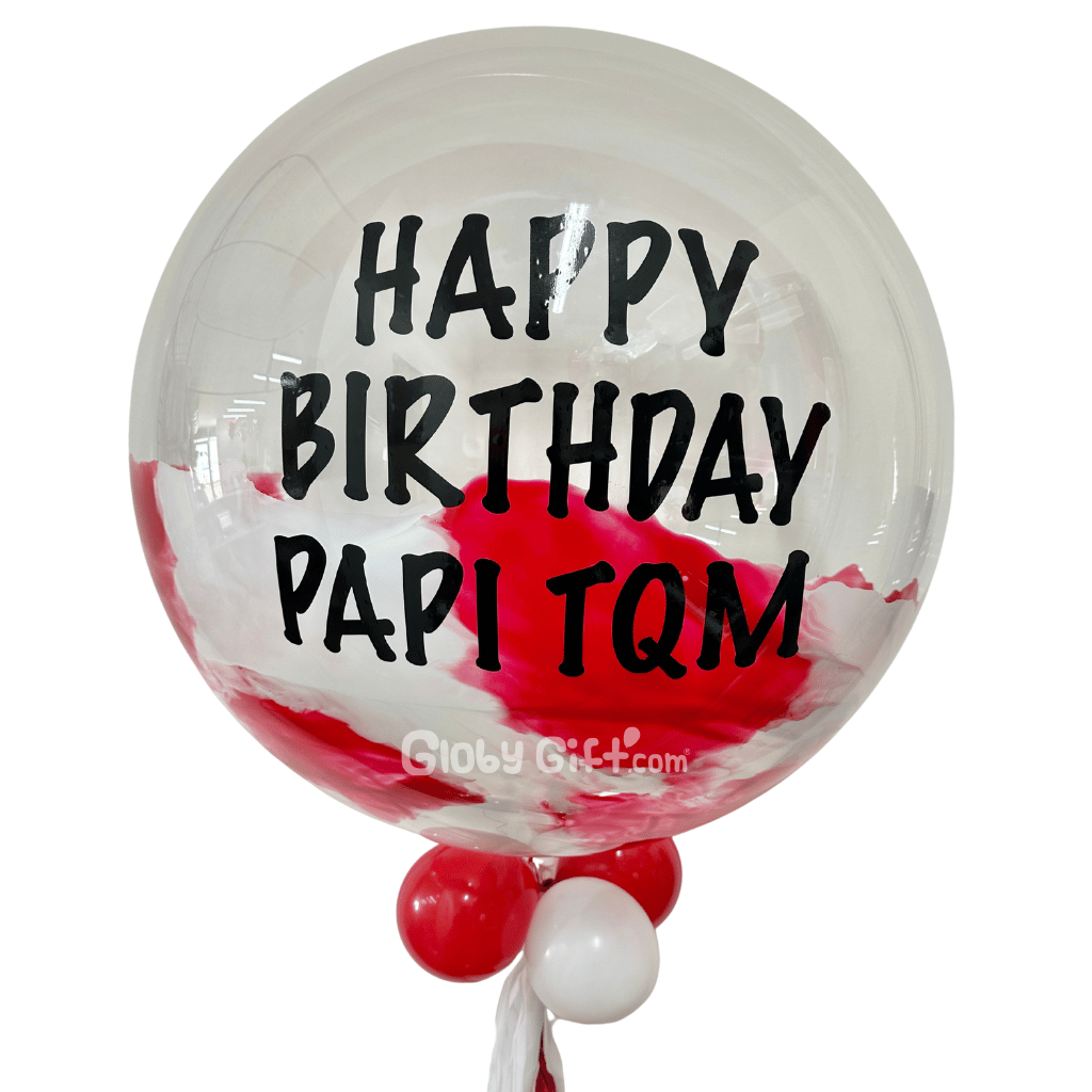 Globo bubbles burbuja con pintura personalizado con vinil servicio a domicilio en Monterrey