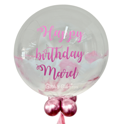 Globo bubbles burbuja con pintura personalizado con vinil servicio a domicilio en Monterrey