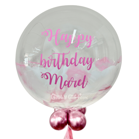 Globo bubbles burbuja con pintura personalizado con vinil servicio a domicilio en Monterrey