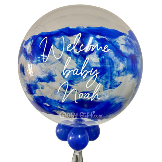 Globo bubbles burbuja con pintura personalizado con vinil servicio a domicilio en Monterrey