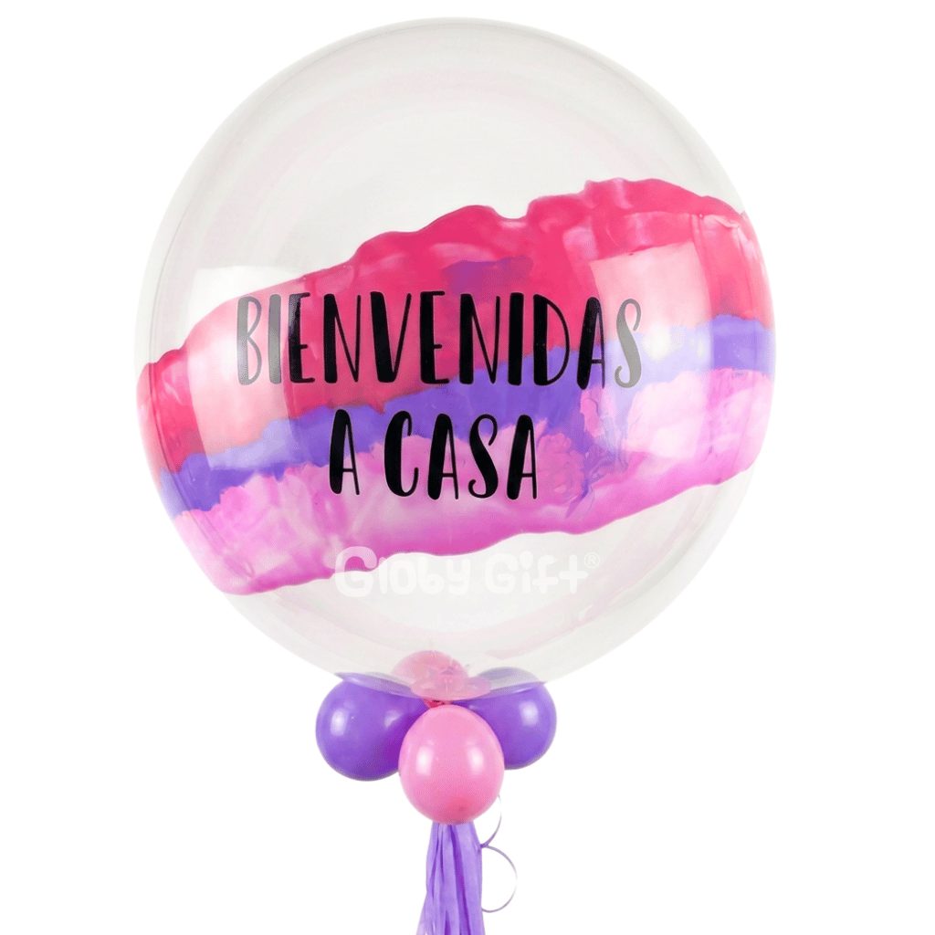 Globo bubbles burbuja con pintura personalizado con vinil servicio a domicilio en Monterrey