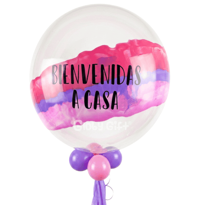 Globo bubbles burbuja con pintura personalizado con vinil servicio a domicilio en Monterrey