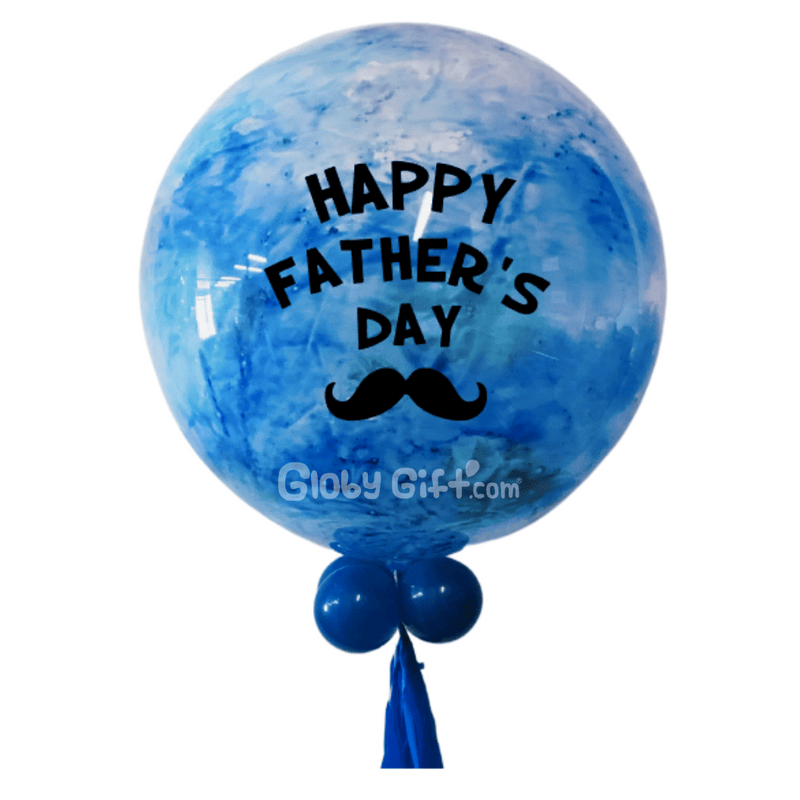 Globo bubbles burbuja día del padre papá con pintura personalizado con vinil servicio a domicilio en Monterrey
