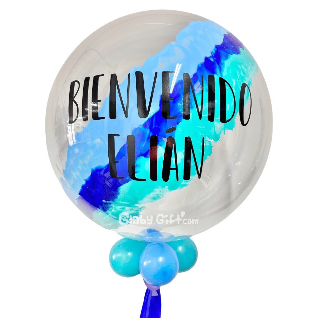 Globo bubbles burbuja con pintura personalizado con vinil servicio a domicilio en Monterrey