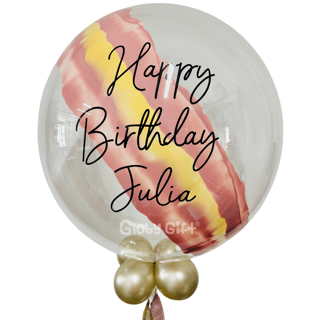 Globo bubbles burbuja con pintura personalizado con vinil servicio a domicilio en Monterrey