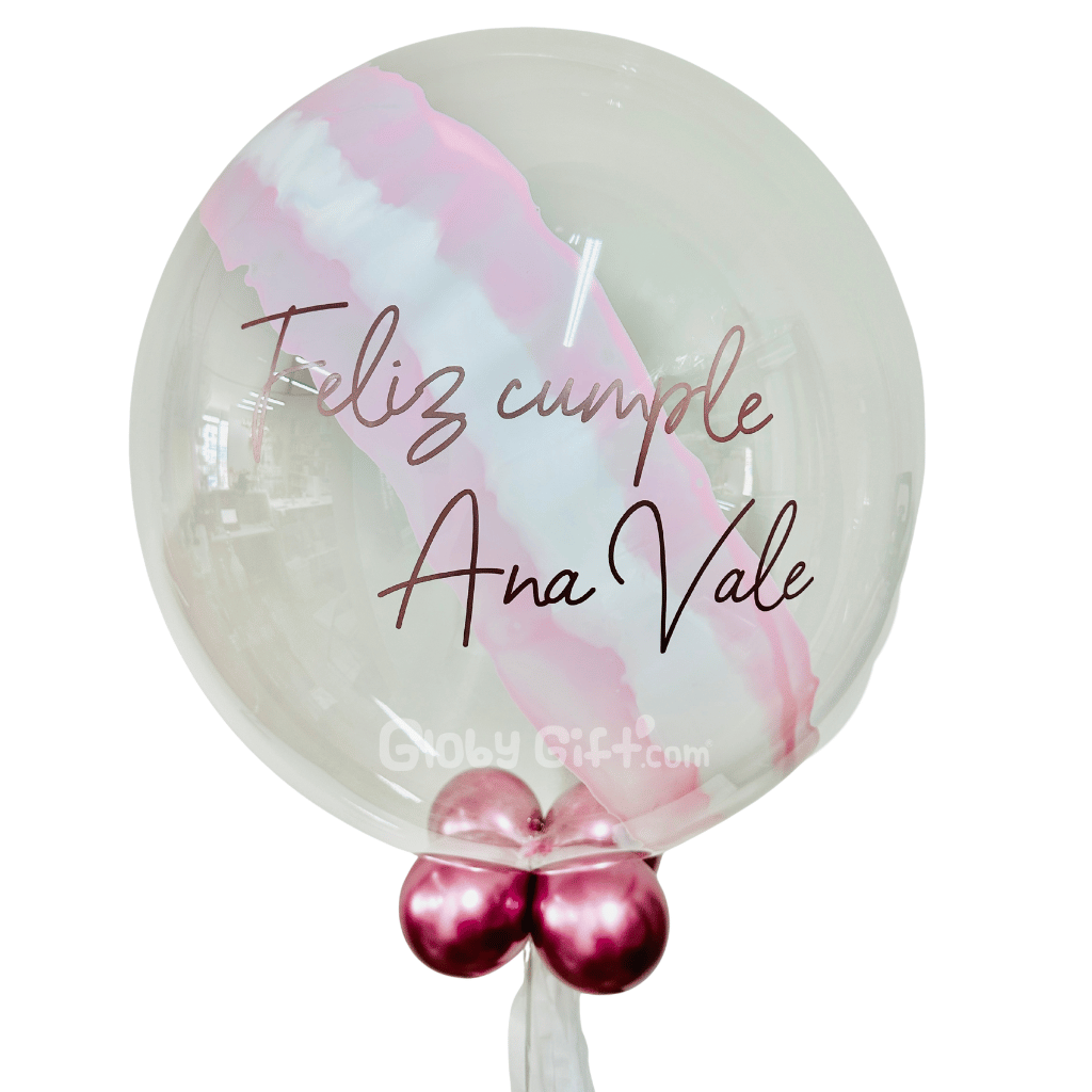 Globo bubbles burbuja con pintura personalizado con vinil servicio a domicilio en Monterrey