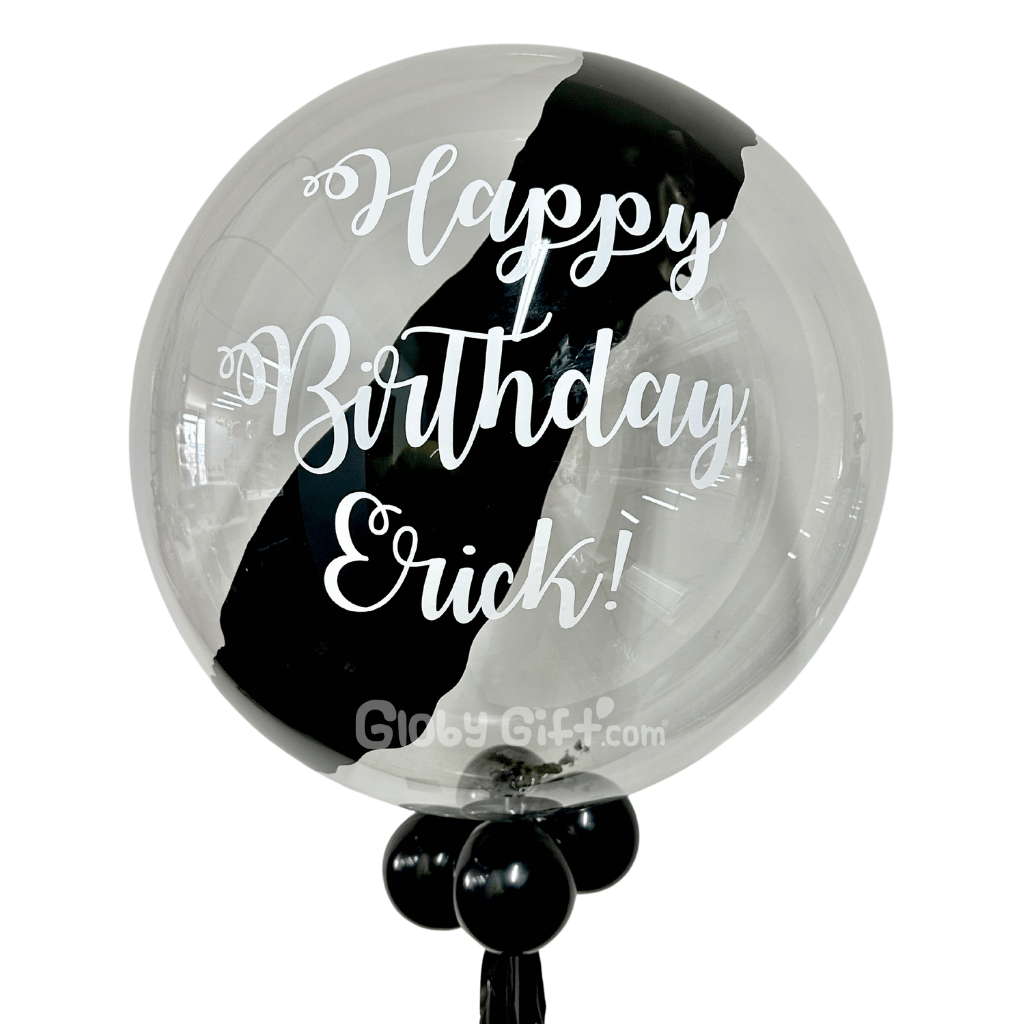 Globo bubbles burbuja con pintura personalizado con vinil servicio a domicilio en Monterrey