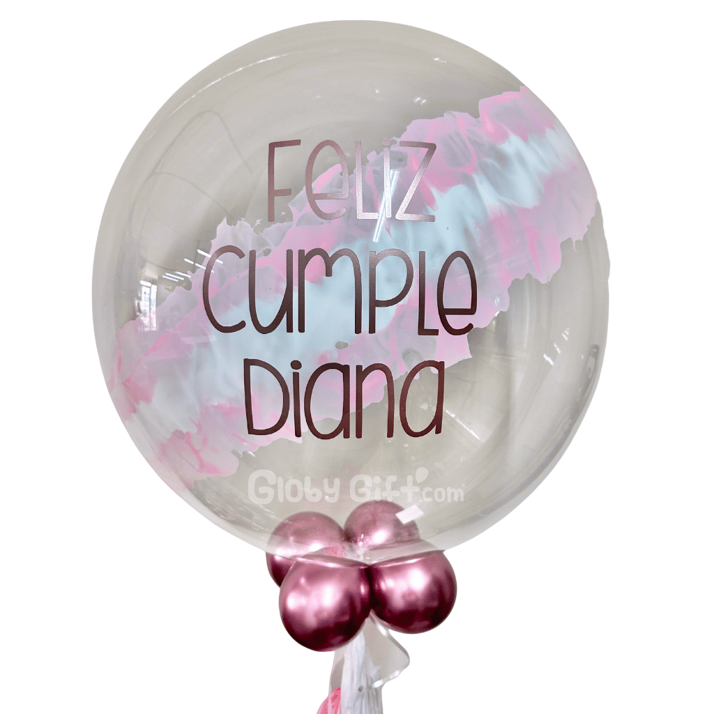 Globo bubbles burbuja con pintura personalizado con vinil servicio a domicilio en Monterrey