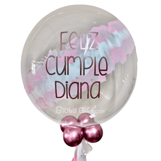 Globo bubbles burbuja con pintura personalizado con vinil servicio a domicilio en Monterrey
